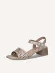 Selected, Caprice, Leather Heeled sandal - grey STONE PERLATO