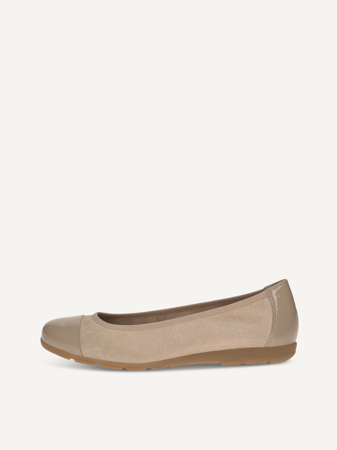 Caprice, Leather Ballerina - beige SAND COMB, image 2 of 5