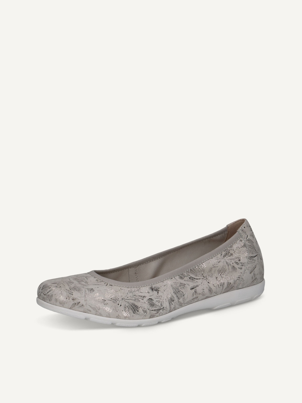 Caprice, Leather Ballerina - white OFFWHITE/SILV., image 1 of 5
