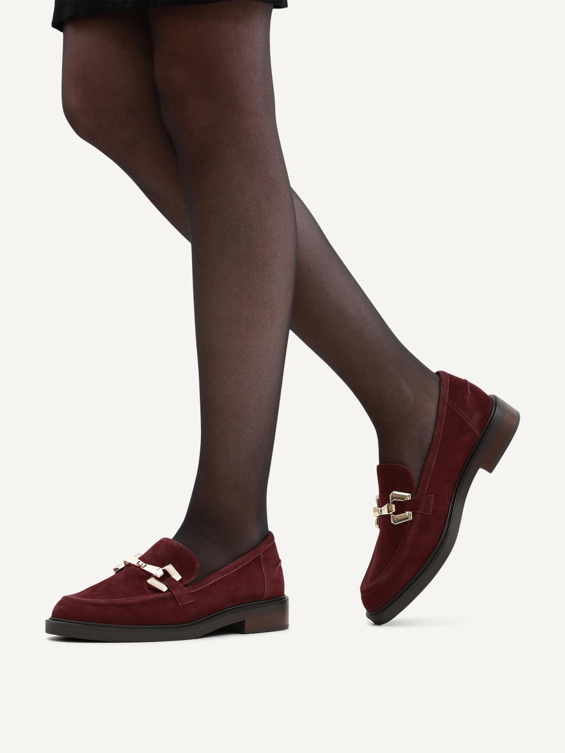 Caprice, Leather Slipper - red BORDEAUX SUEDE, image 2 of 6