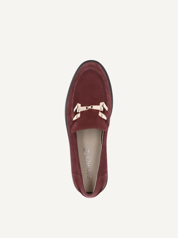 Caprice, Slipper en cuir - rouge BORDEAUX SUEDE, image 5 sur 6