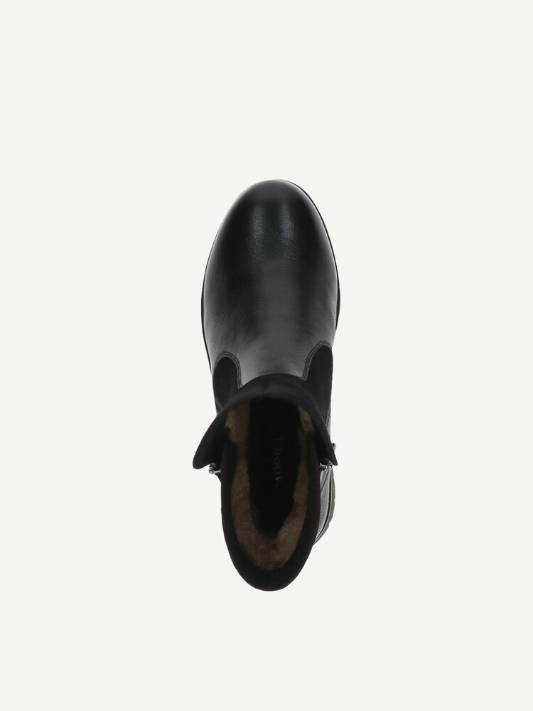 Caprice, Bottine en cuir - noir doublure chaude BLACK COMB, image 4 sur 5