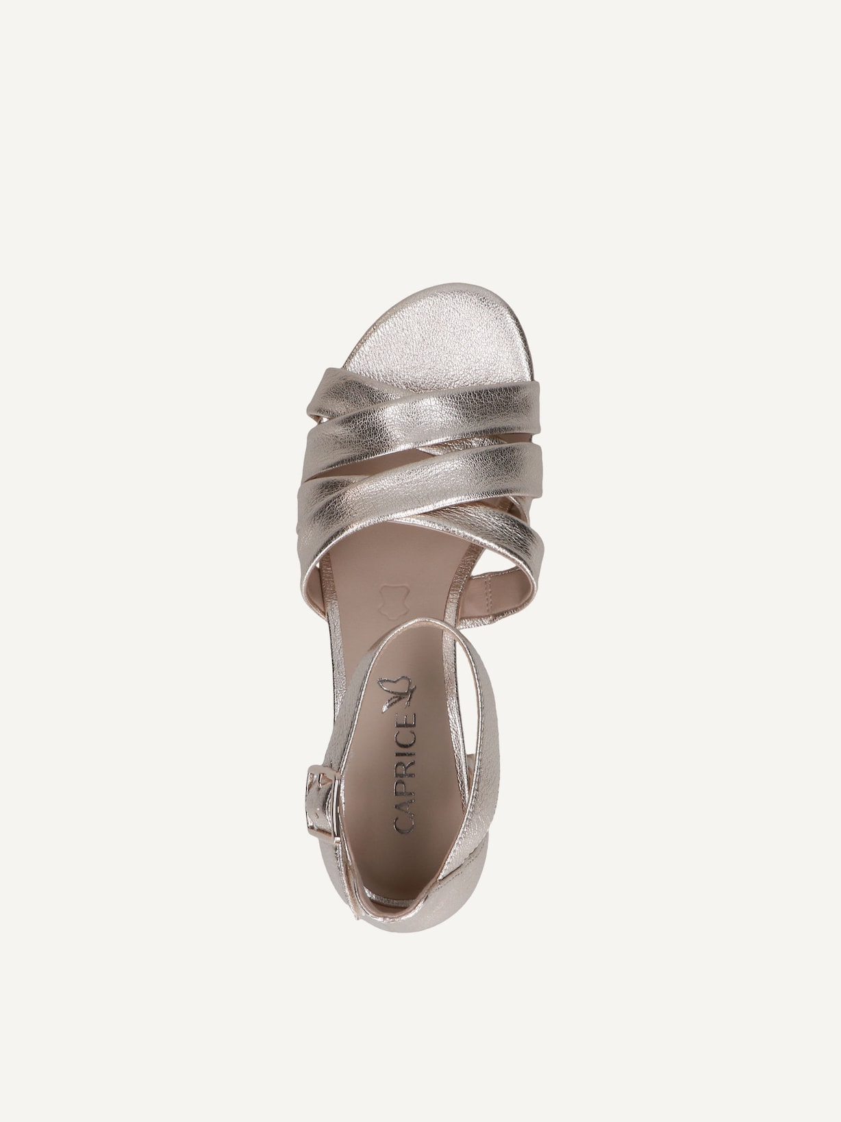 Caprice, Ledersandalette - metallic PLATIN METAL., Bild 5 von 6