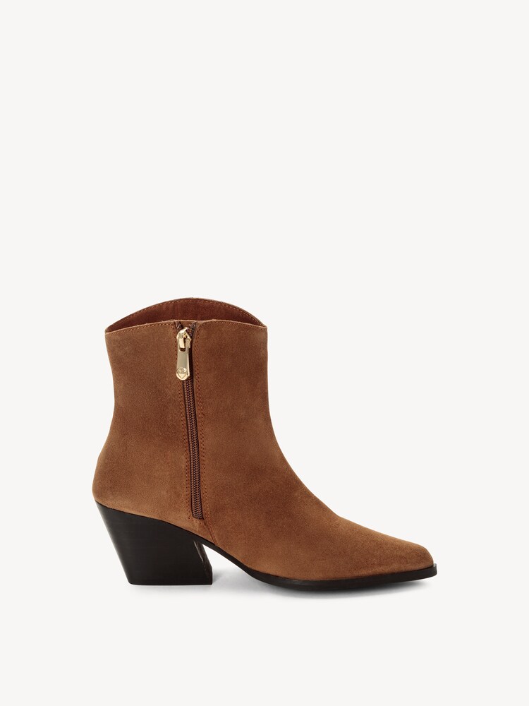 Marco Tozzi, Leather Bootie - brown, CAMEL, Image 6 of 6