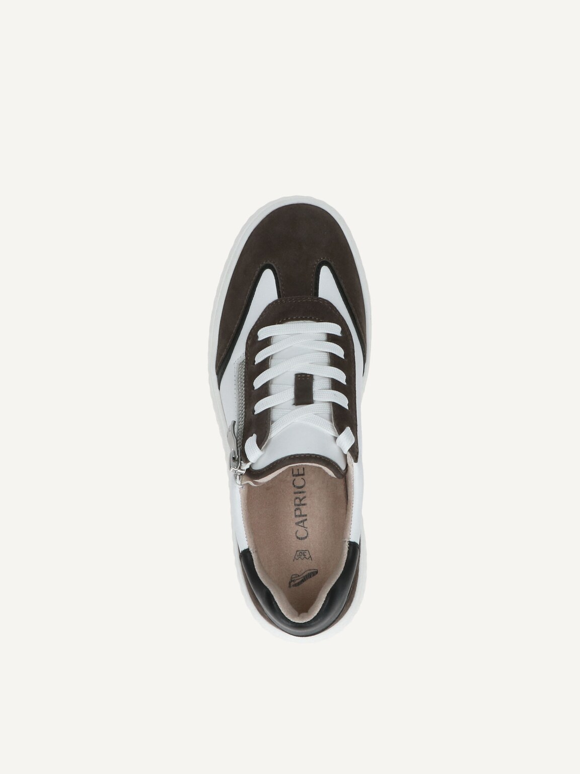 Caprice, Leather Sneaker - white WHITE/GREY, image 5 of 5