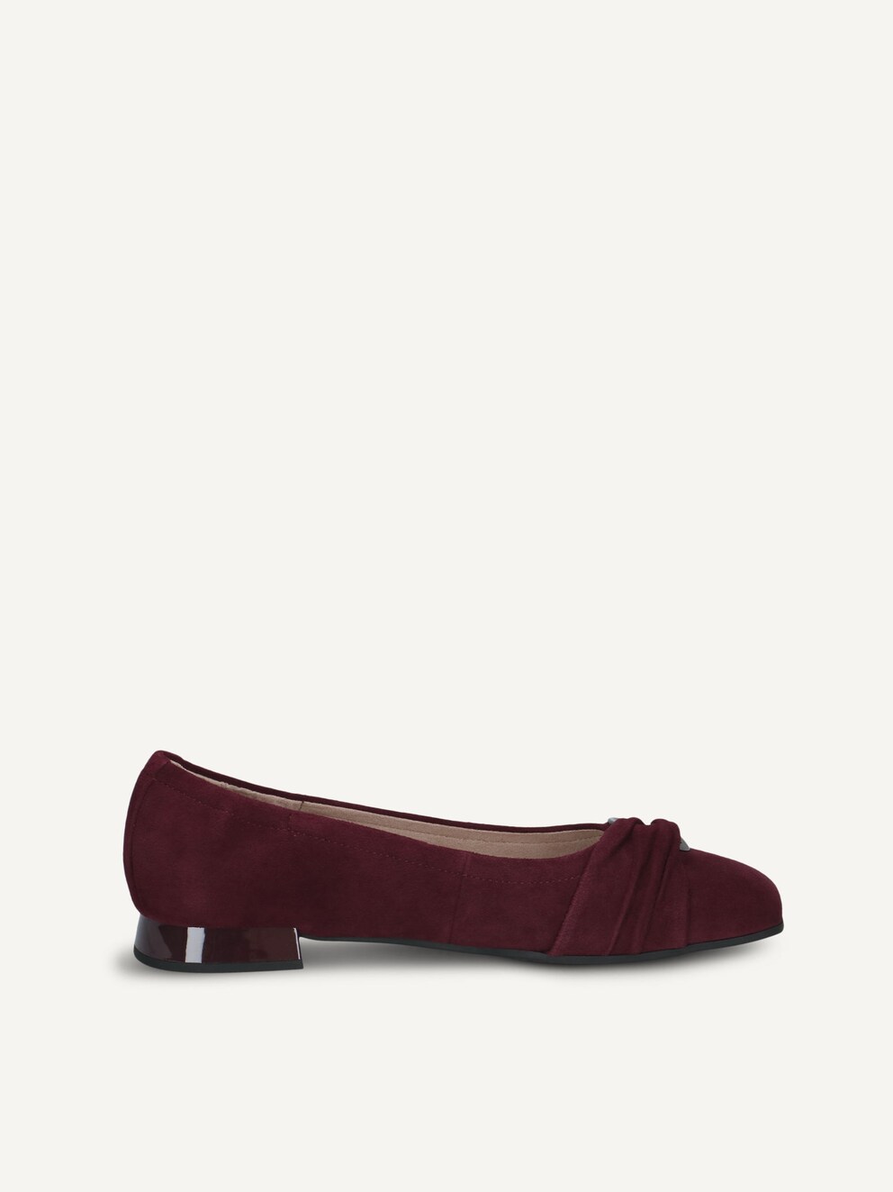Caprice, Leather Ballerina - red BORDEAUX SUEDE, image 4 of 6