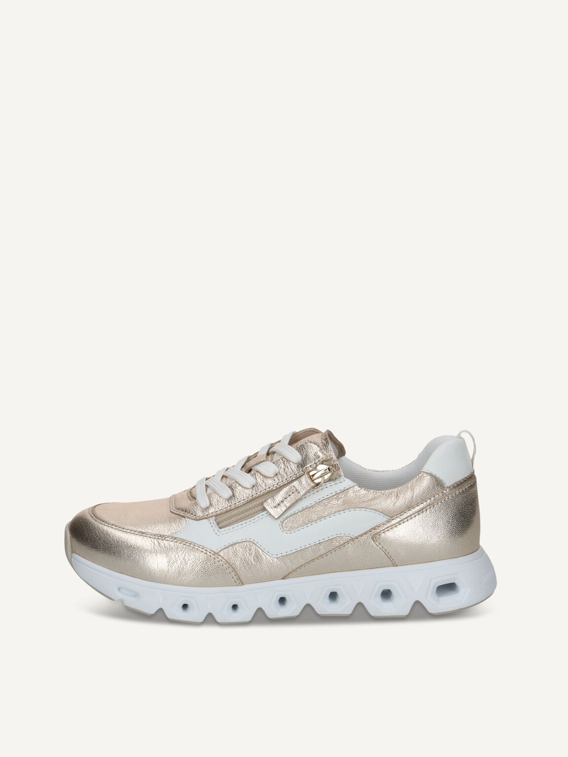 Caprice, Leather Sneaker - metallic PLATIN.MET.CO, image 2 of 5