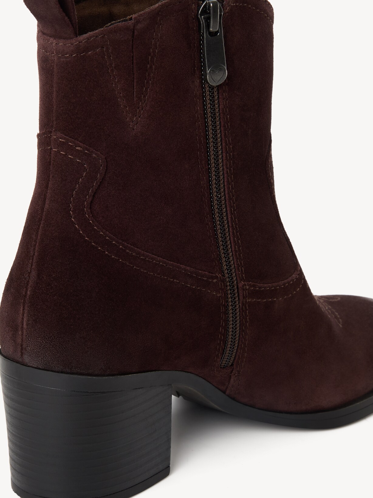 Marco Tozzi, Leather Bootie - brown MOCCA SUEDE, image 4 of 6