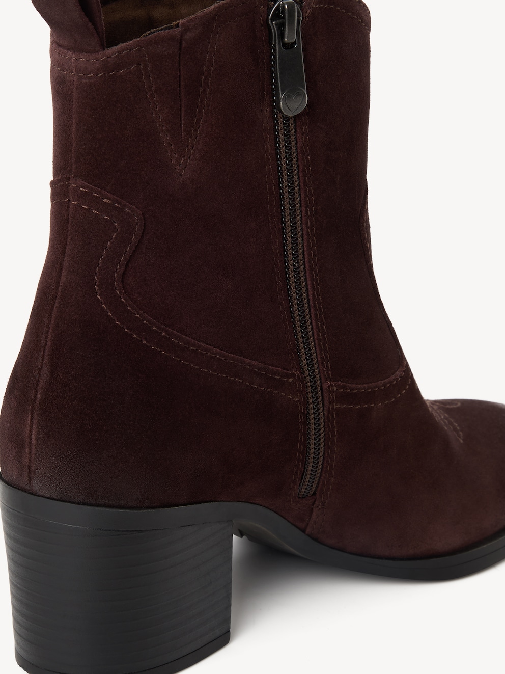 Marco Tozzi, Leather Bootie - brown MOCCA SUEDE, image 4 of 6