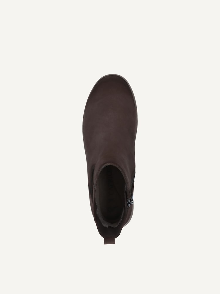 Caprice, Leather Chelsea boot - brown DK BROWN NUBUC, image 6 of 6
