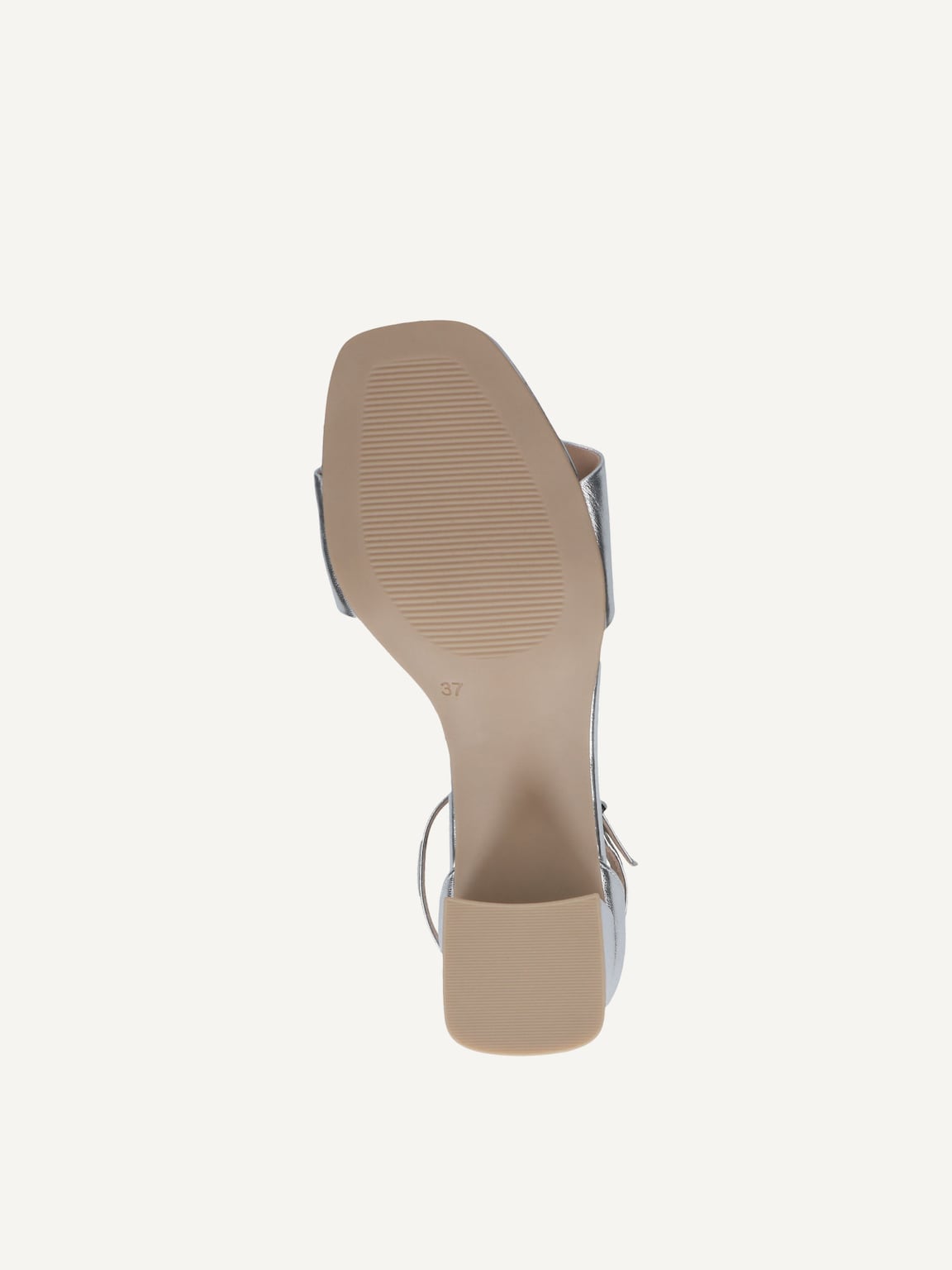 Caprice, Leather Heeled sandal - metallic SILVER METAL., image 4 of 5