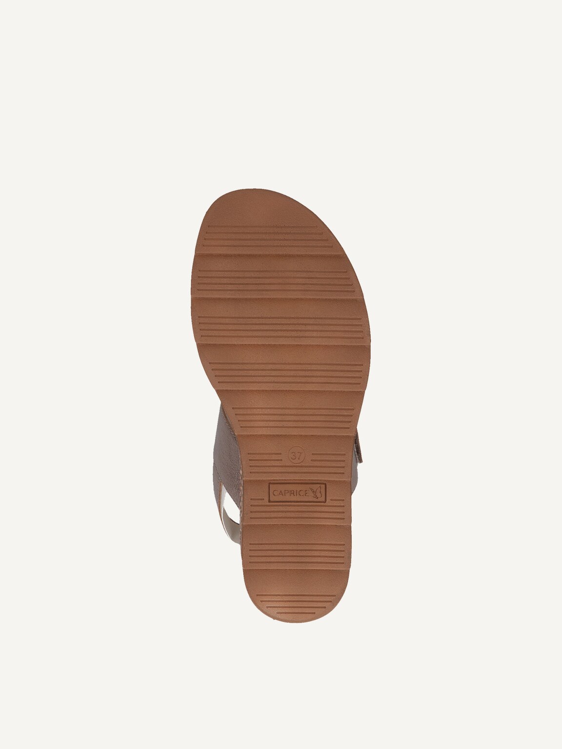 Caprice, Leather Heeled sandal - brown TAUPE METALLIC, image 4 of 5
