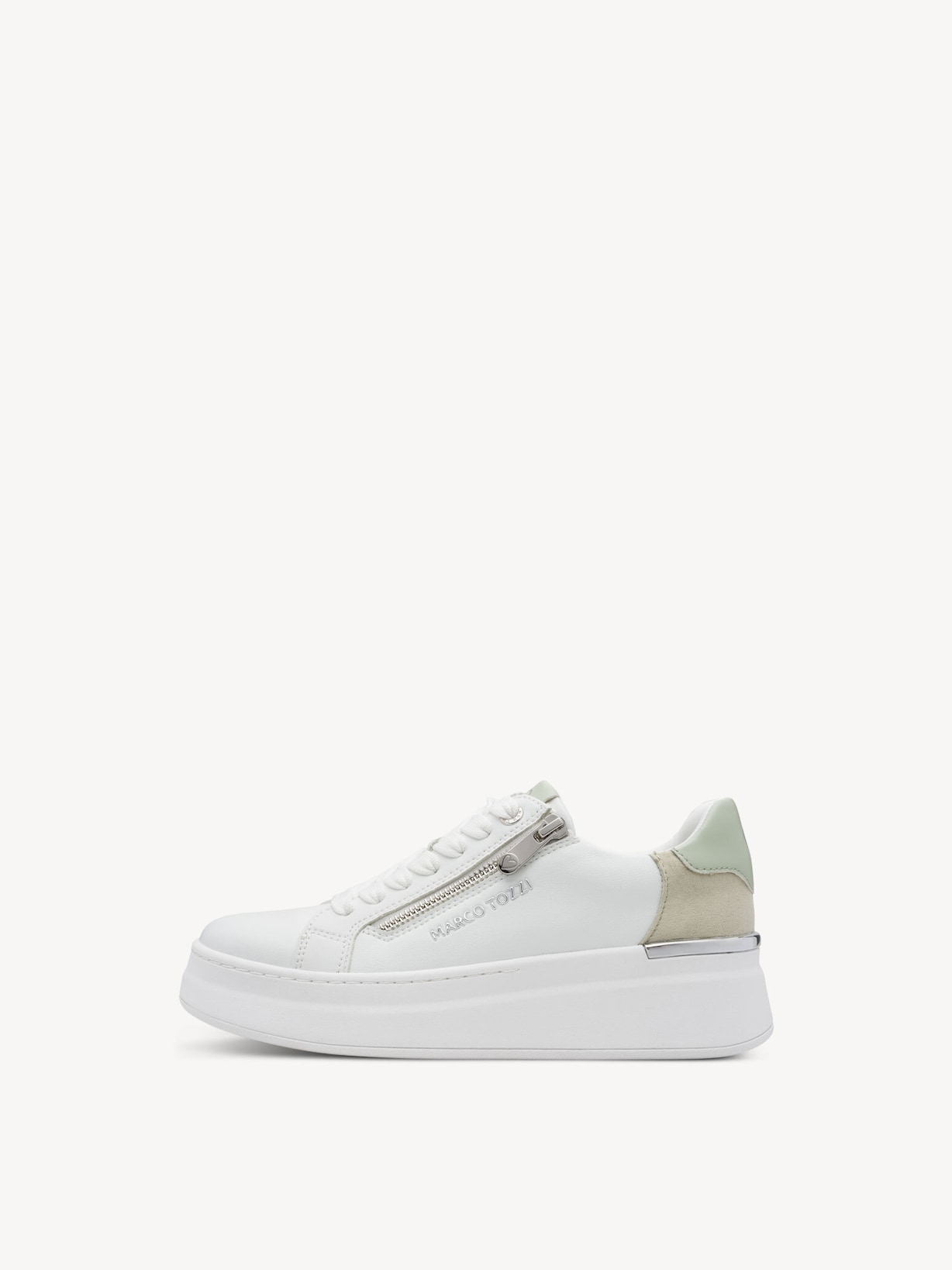 Marco Tozzi, Sneaker - weiß WHITE/MATCHA, Bild 2 von 6