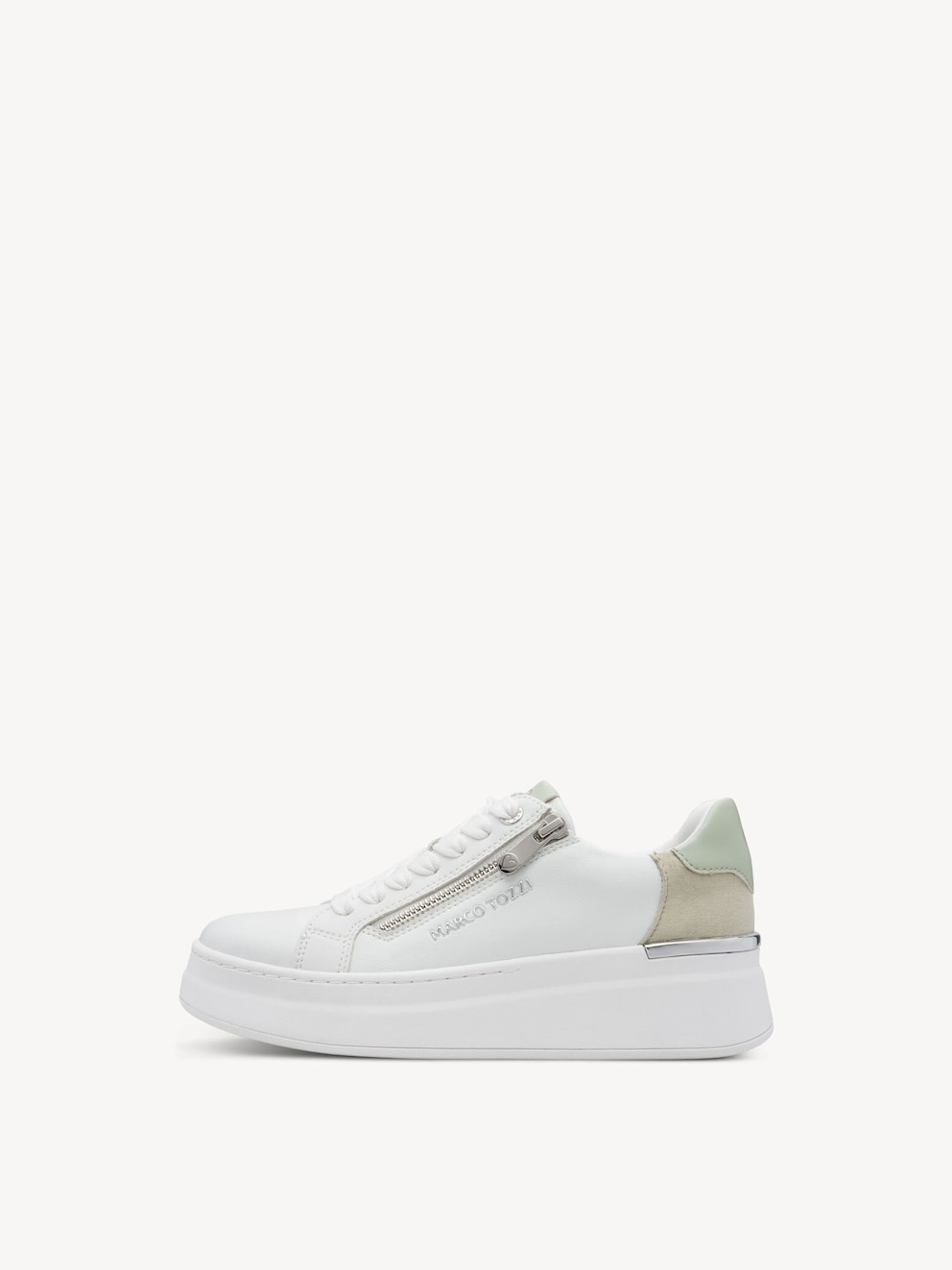 Marco Tozzi, Sneaker - bianco WHITE/MATCHA, immagine 1 di 6