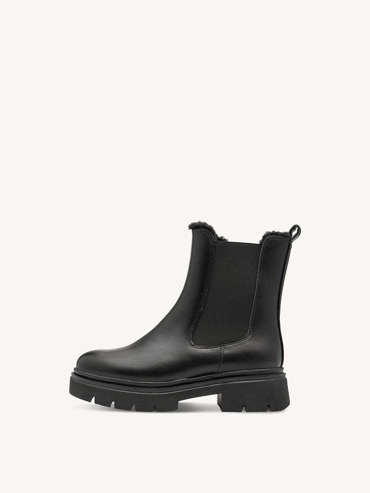 Marco Tozzi, Chelseaboot - zwart warme voering BLACK, afbeelding 3 van 7