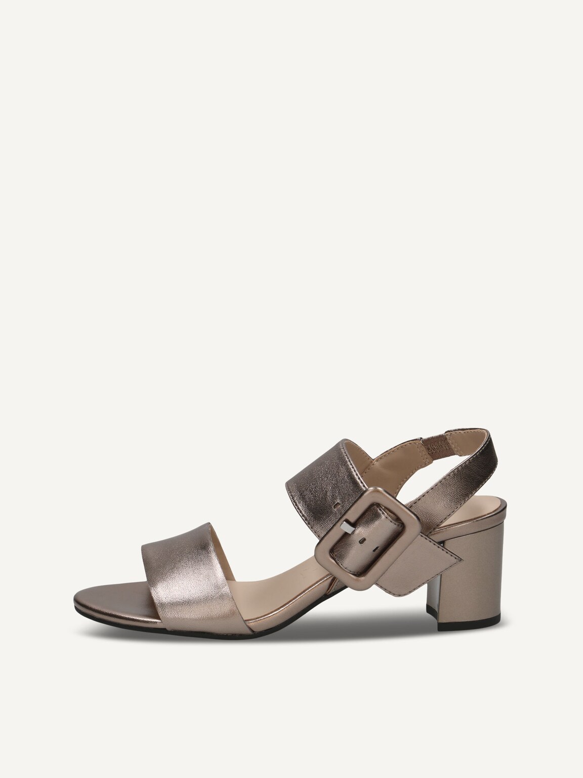 Caprice, Leather Heeled sandal - metallic BROWN METALLIC, image 2 of 5