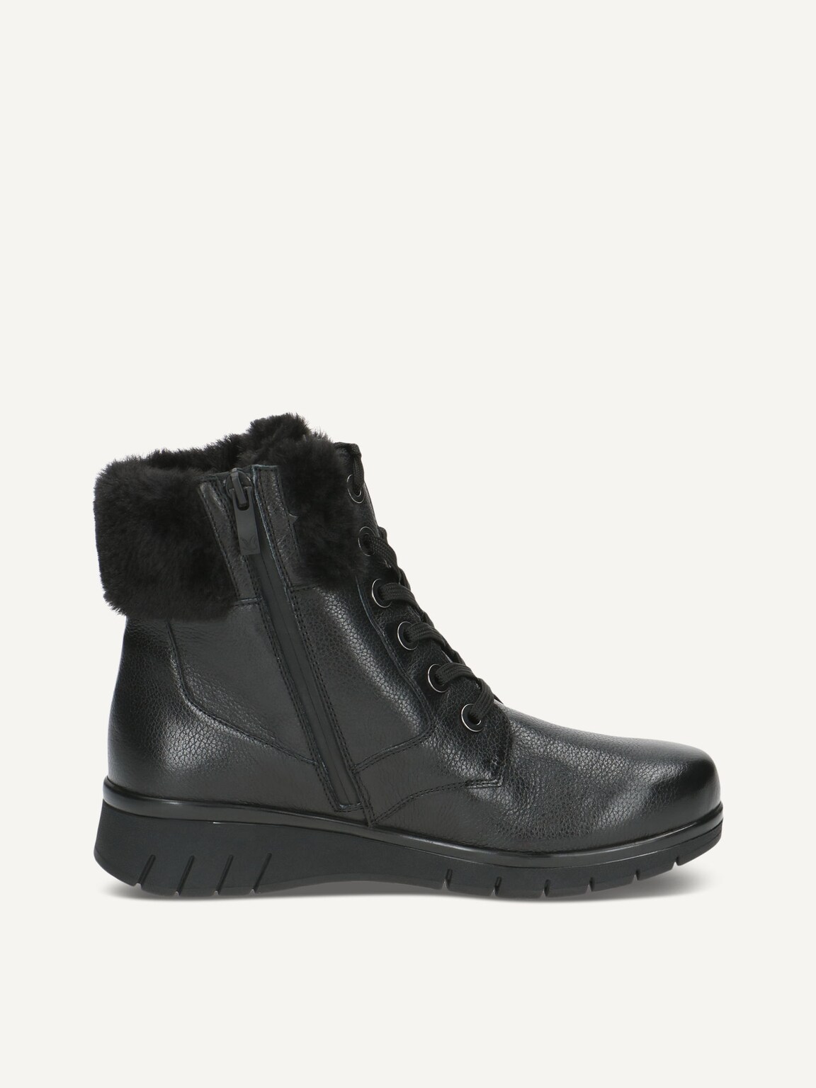Caprice, Bootie - black warm lining BLACK NAPPA, image 4 of 6