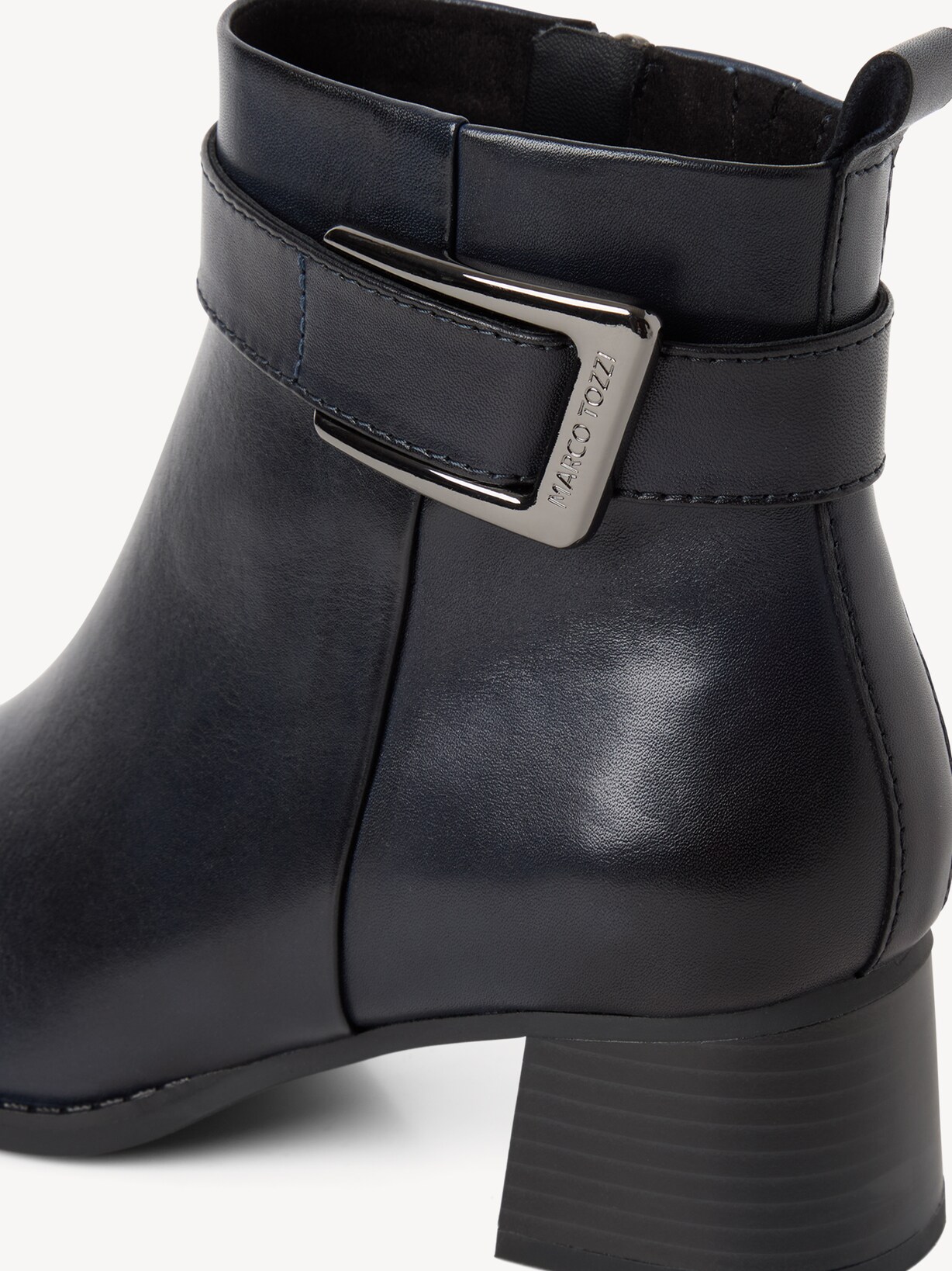 Marco Tozzi, Bottine en cuir - bleu DK.NAVY, image 4 sur 6