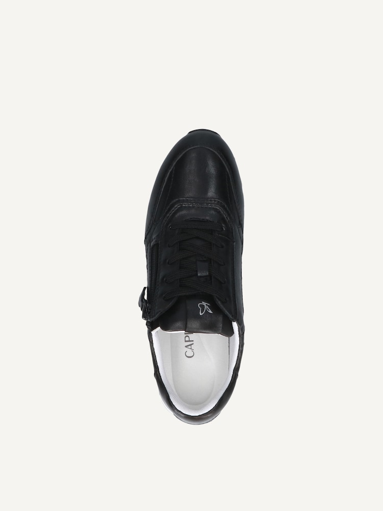 Caprice, Basket en cuir - noir BLACK SOFTNAP., image 4 sur 5
