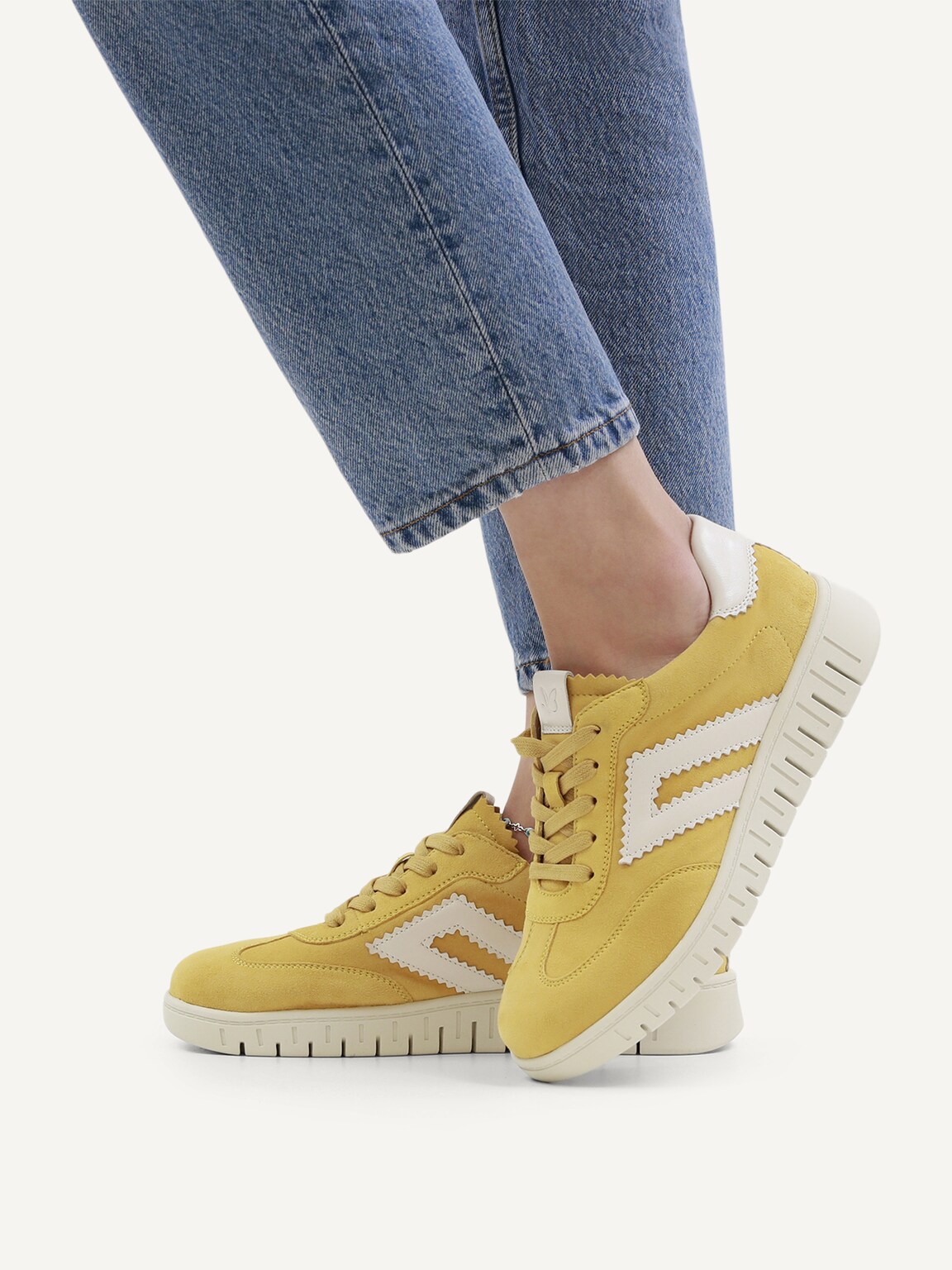 Caprice, Leather Sneaker - yellow YELLOW COMB, image 2 of 6