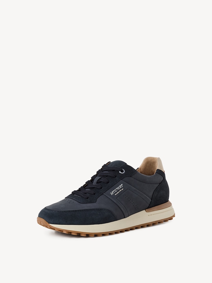 Marco Tozzi, Ledersneaker - blau NAVY