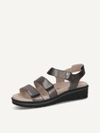 Not selected, Caprice, Leather Sandal - grey DK GREY METAL.
