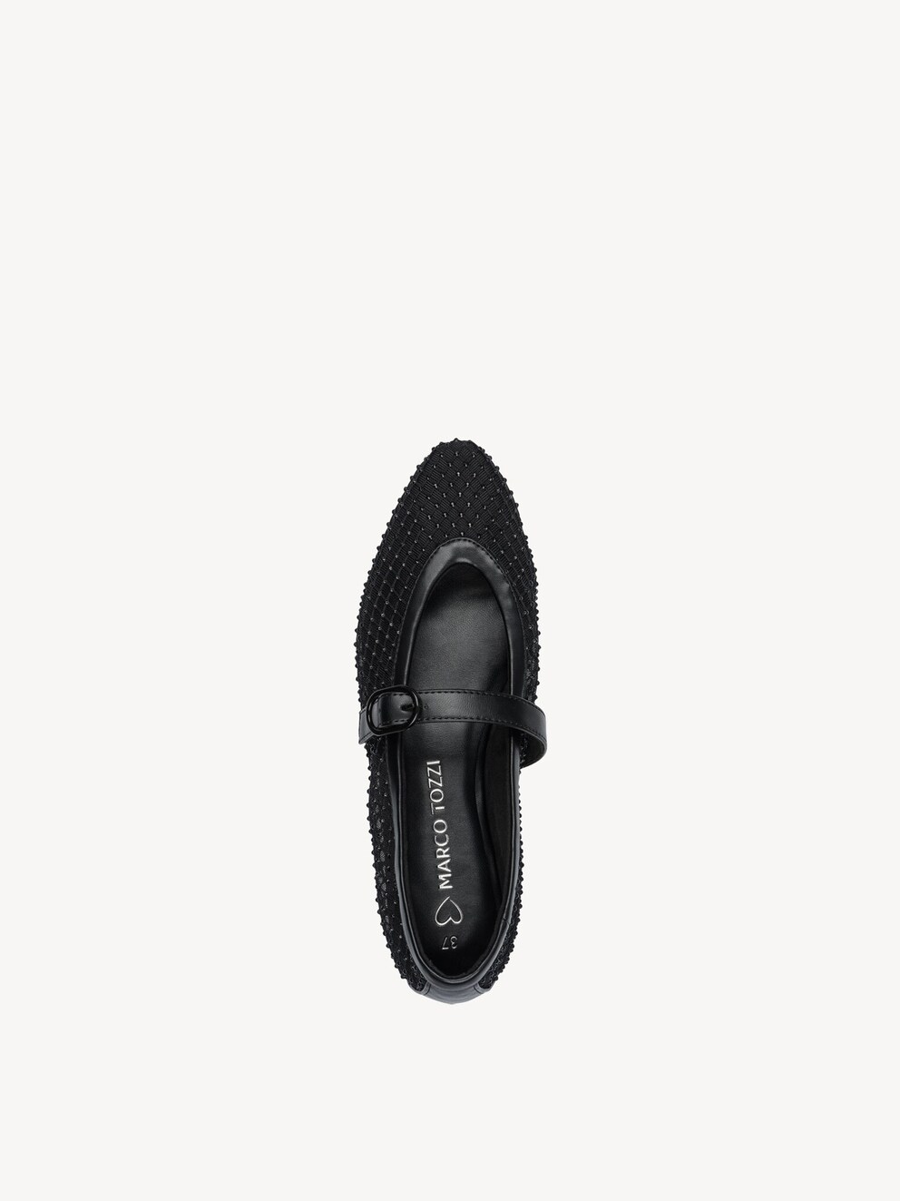 Marco Tozzi, Balerínky - černá BLACK COMB, obrázek 5 z 6