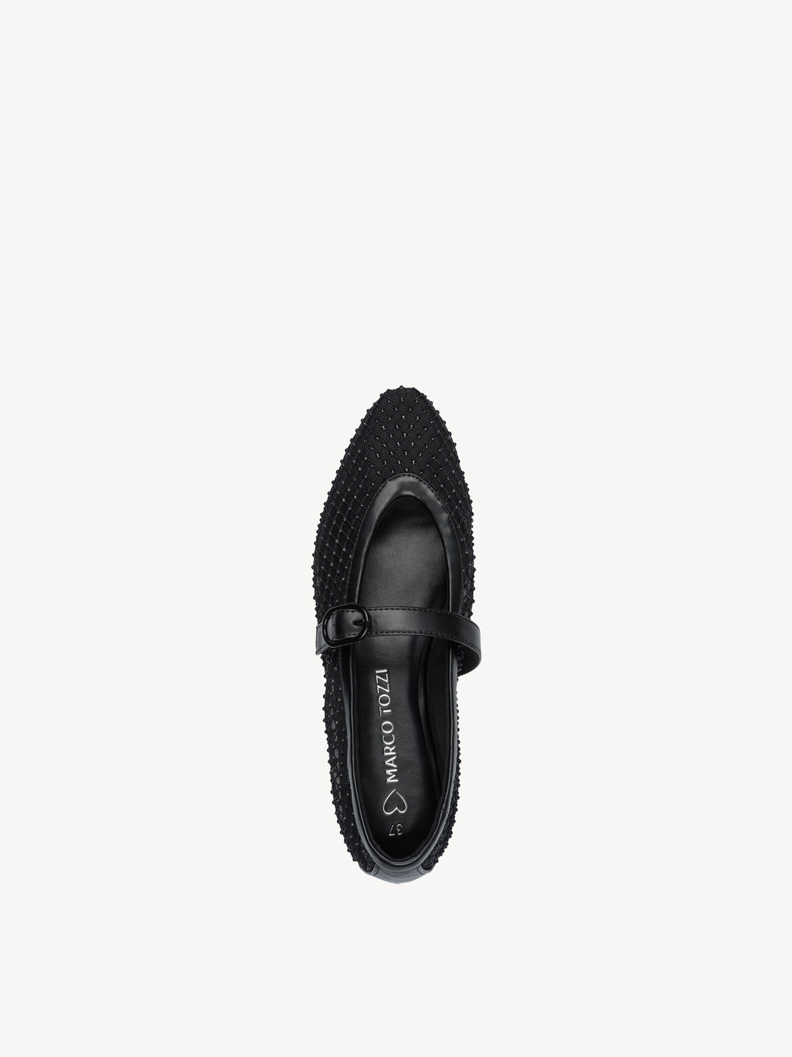Marco Tozzi, Balerínky - černá BLACK COMB, obrázek 5 z 6