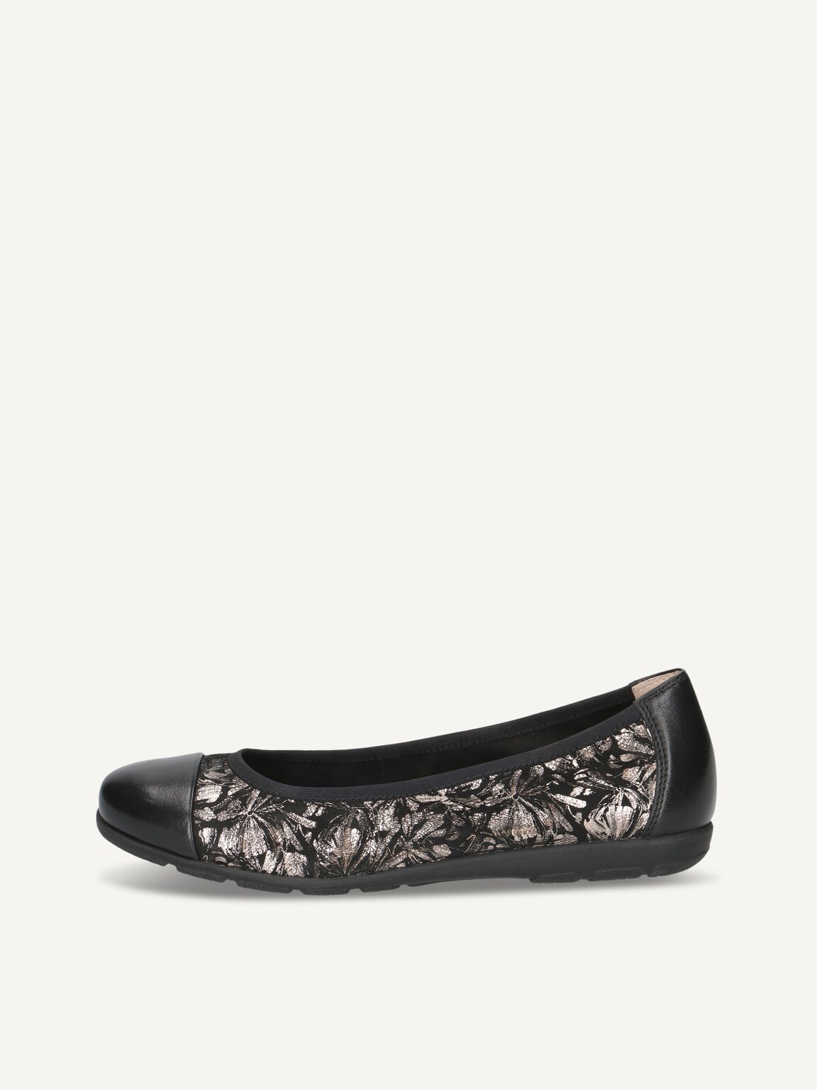 Caprice, Leather Ballerina - black BLACK/GUNMETAL, image 2 of 5
