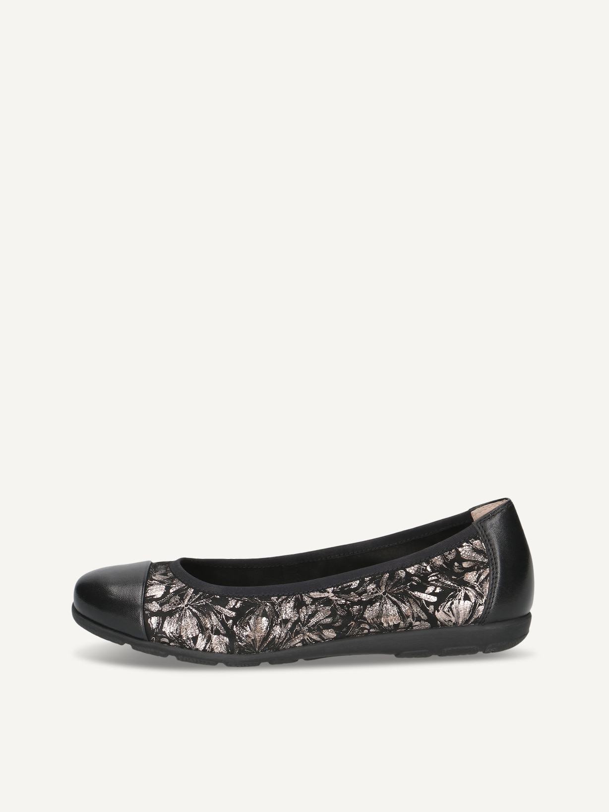 Caprice, Ballerine en cuir - noir BLACK/GUNMETAL, image 1 sur 5
