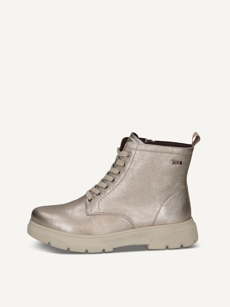 Caprice, Leather Bootie - metallic warm lining PLATIN METAL., image 3 of 6