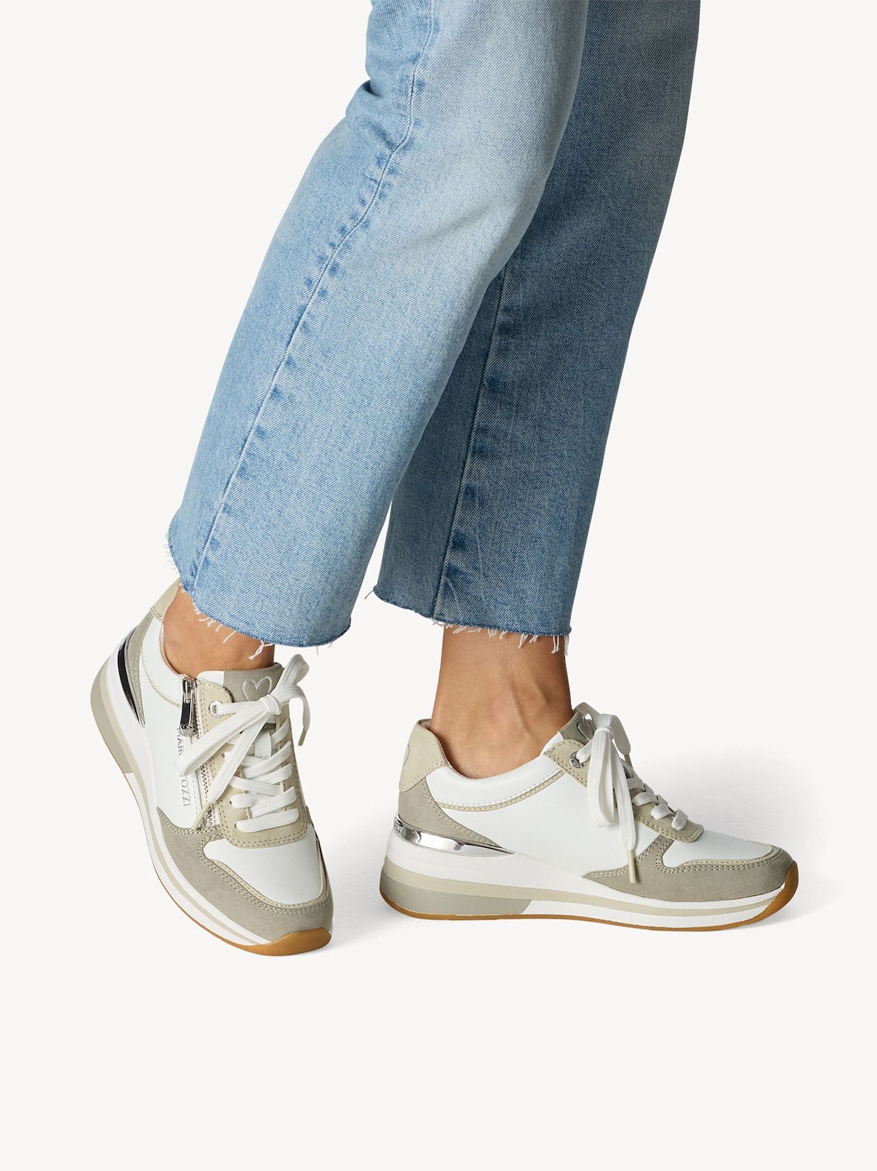 Marco Tozzi, Sneaker - weiß WHITE/MATCHA, Bild 2 von 7