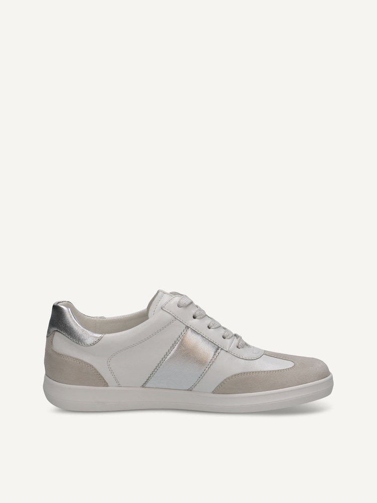 Caprice, Leather Sneaker - white WHITE/SILVER, image 4 of 6
