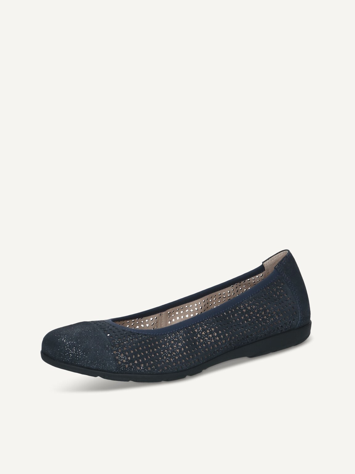 Caprice, Leather Ballerina - blue OCEAN SPARKLE, image 1 of 5