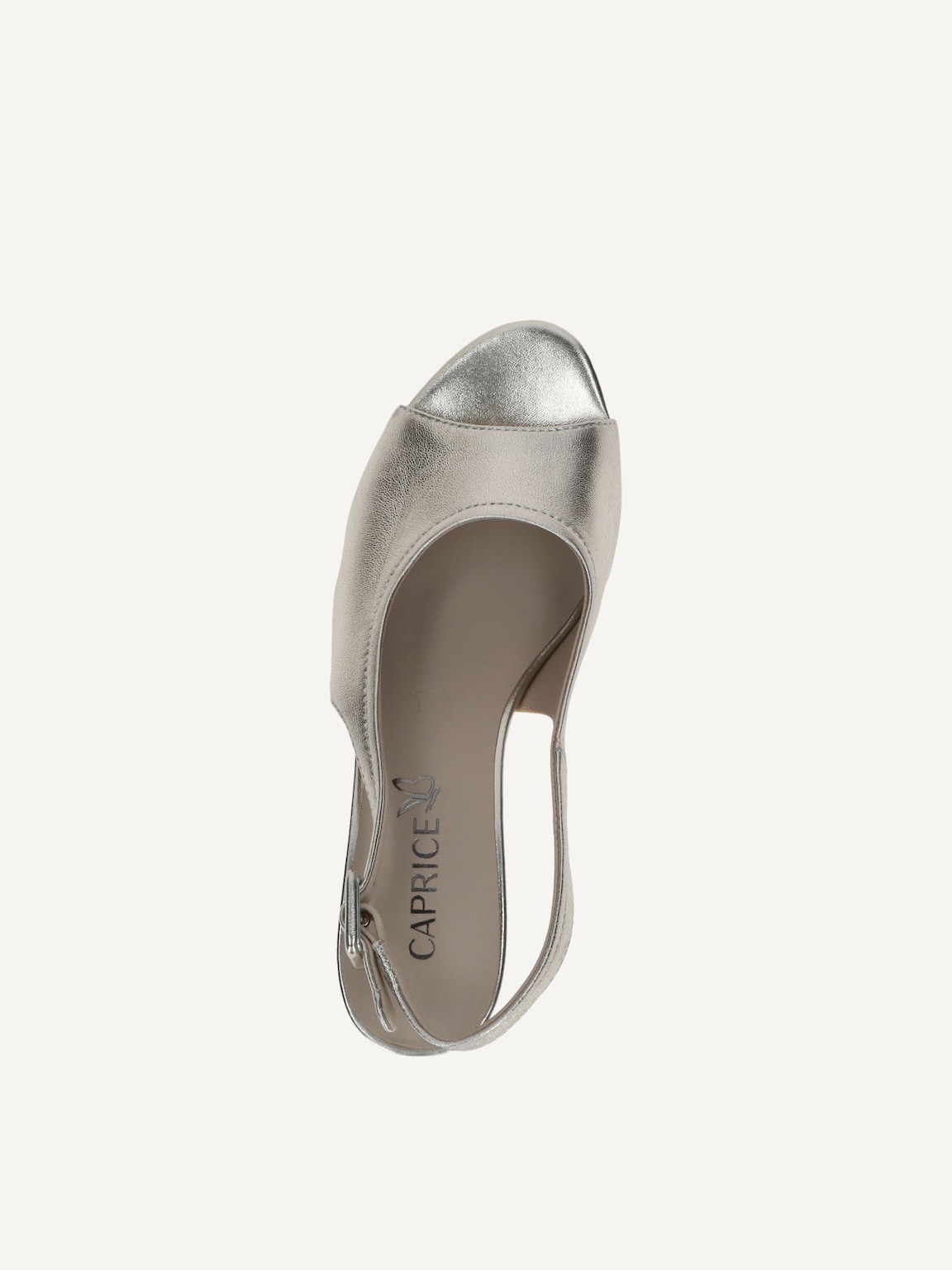 Caprice, Leather Heeled sandal - metallic LT.GOLD METAL., image 5 of 5