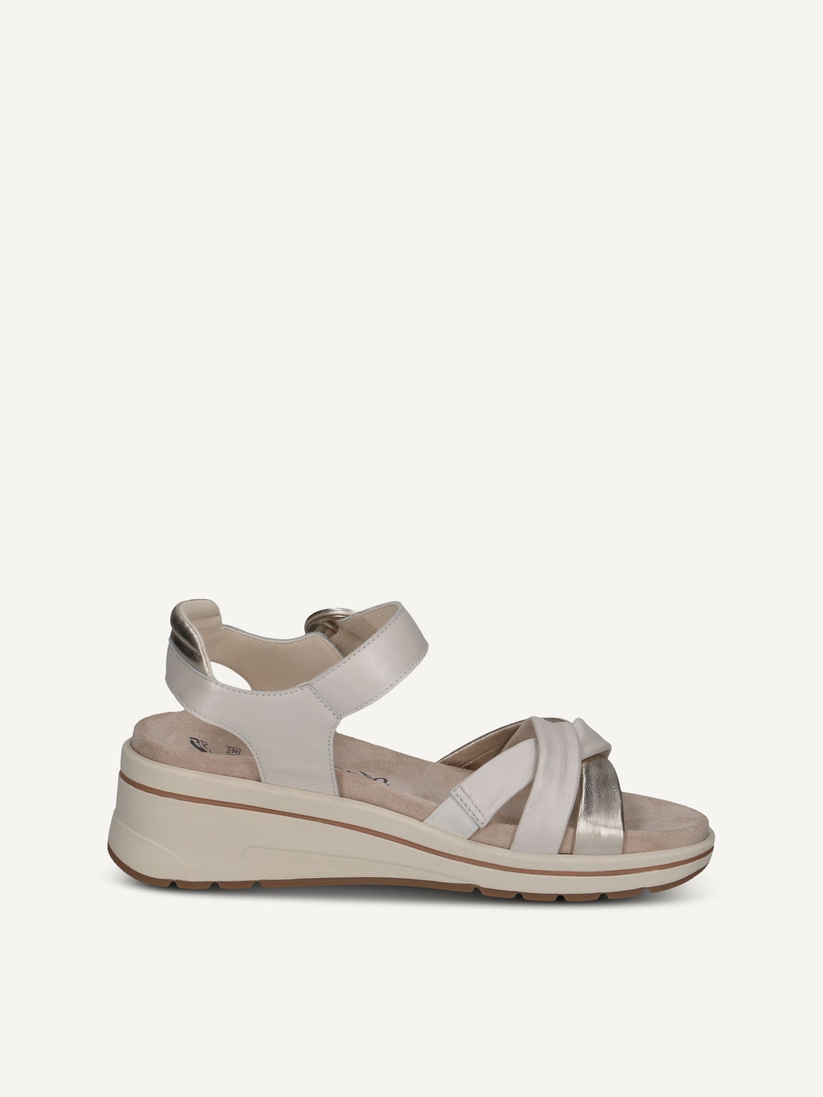 Caprice, Leather Heeled sandal - white OFFW PERL COM, image 4 of 6