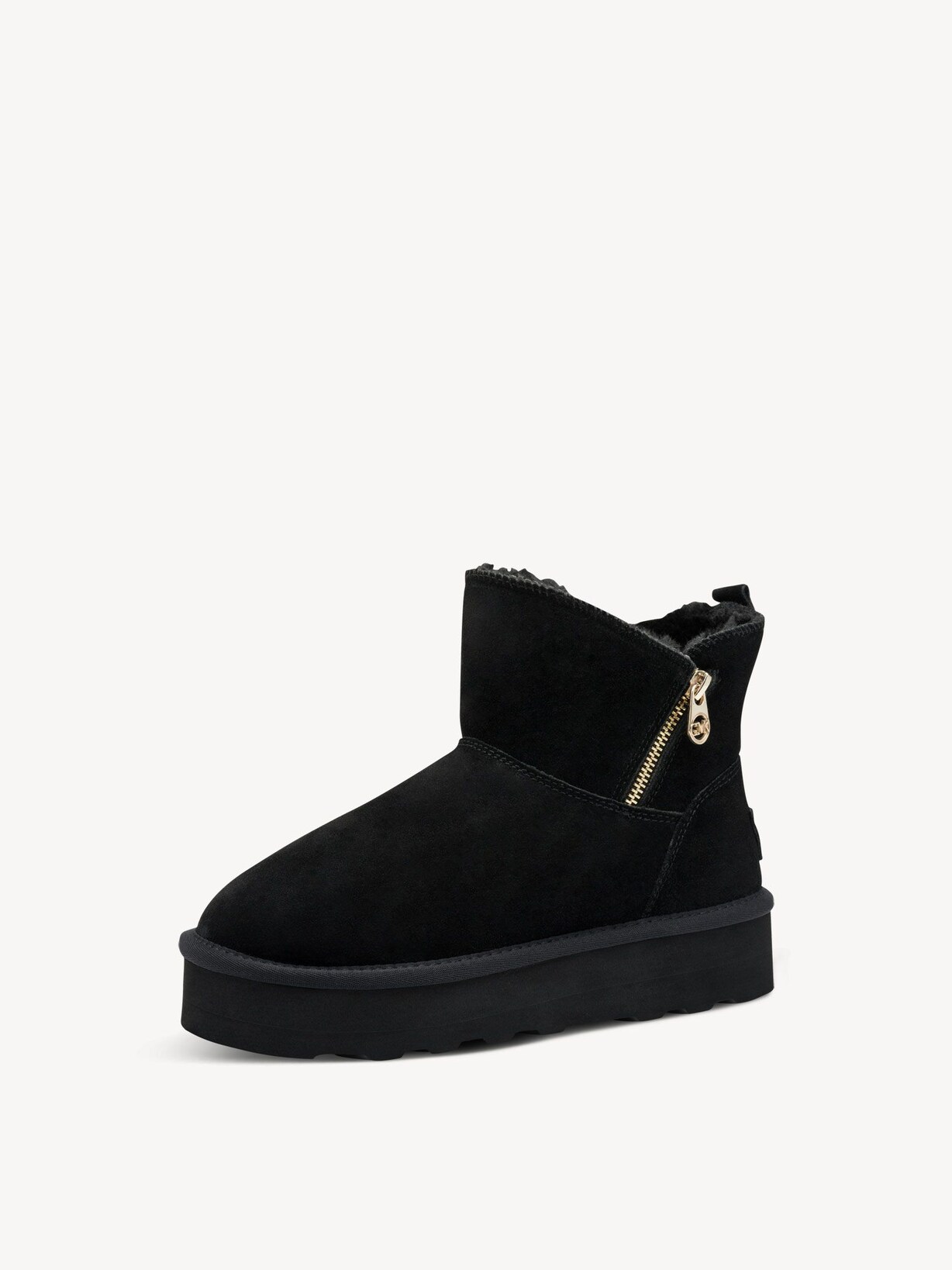 Marco Tozzi, Lederstiefelette - schwarz Warmfutter BLACK, Bild 1 von 6