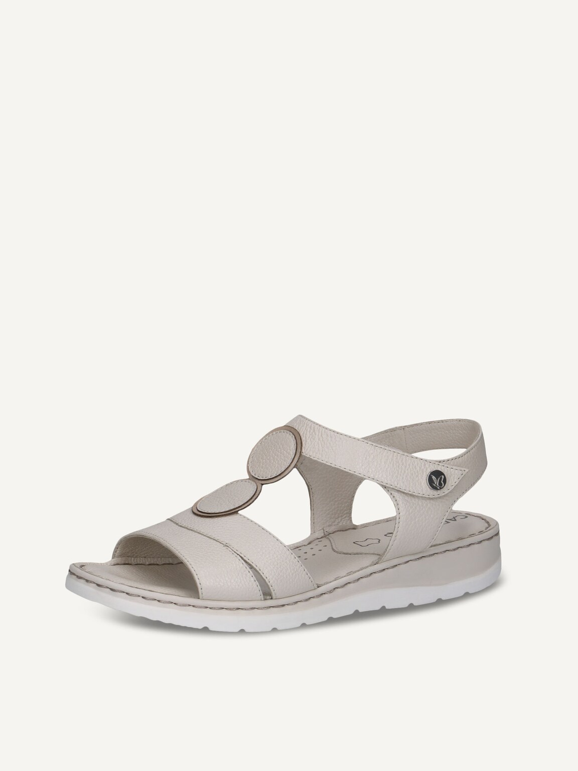 Caprice, Leather Heeled sandal - white PEARL NAPPA, image 1 of 5