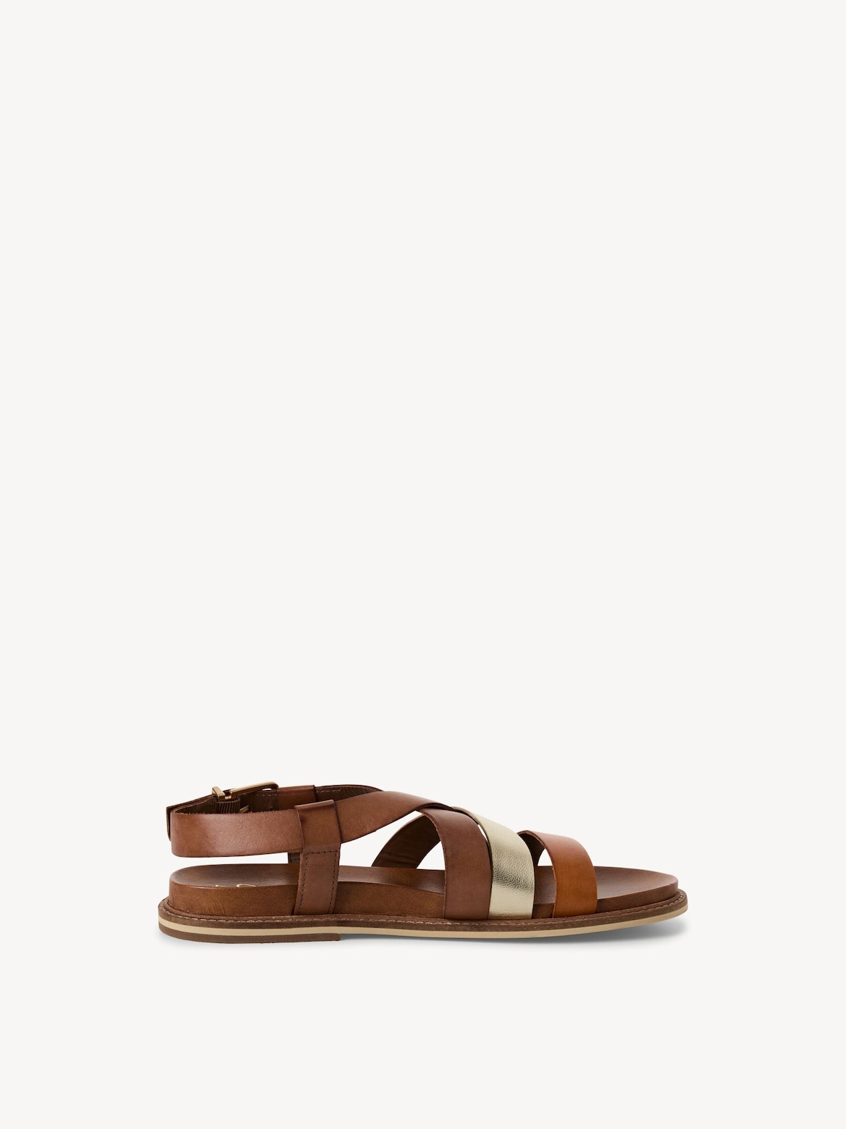 Marco Tozzi, Leather Sandal - brown COGNAC COMB, image 6 of 6