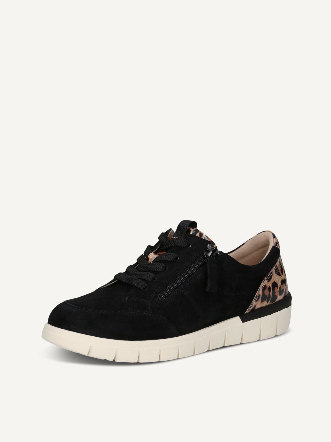 Caprice, Leather Sneaker - black BLACK LEO COMB, image 1 of 5
