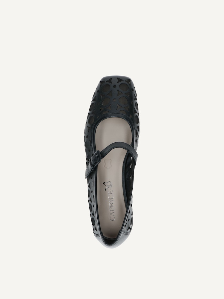 Caprice, Ballerine en cuir - noir BLACK COMB, image 4 sur 5