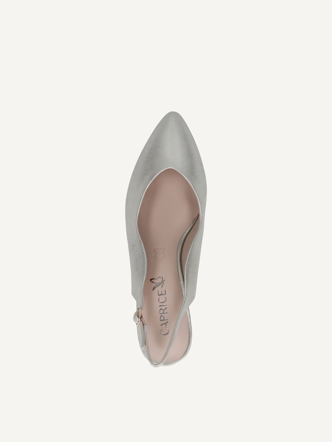 Caprice, Leather sling pumps - metallic CHAMPAGNE, image 6 of 6
