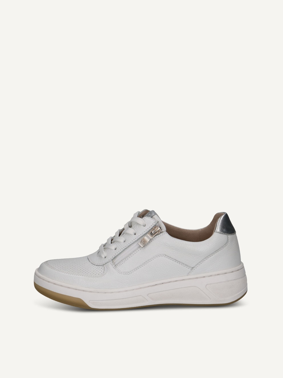 Caprice, Basket en cuir - blanc WHITE/SILVER, image 1 sur 6