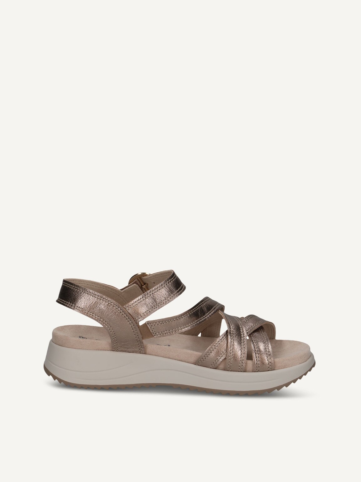 Caprice, Leather Sandal - brown TAUPE METALLIC, image 3 of 5