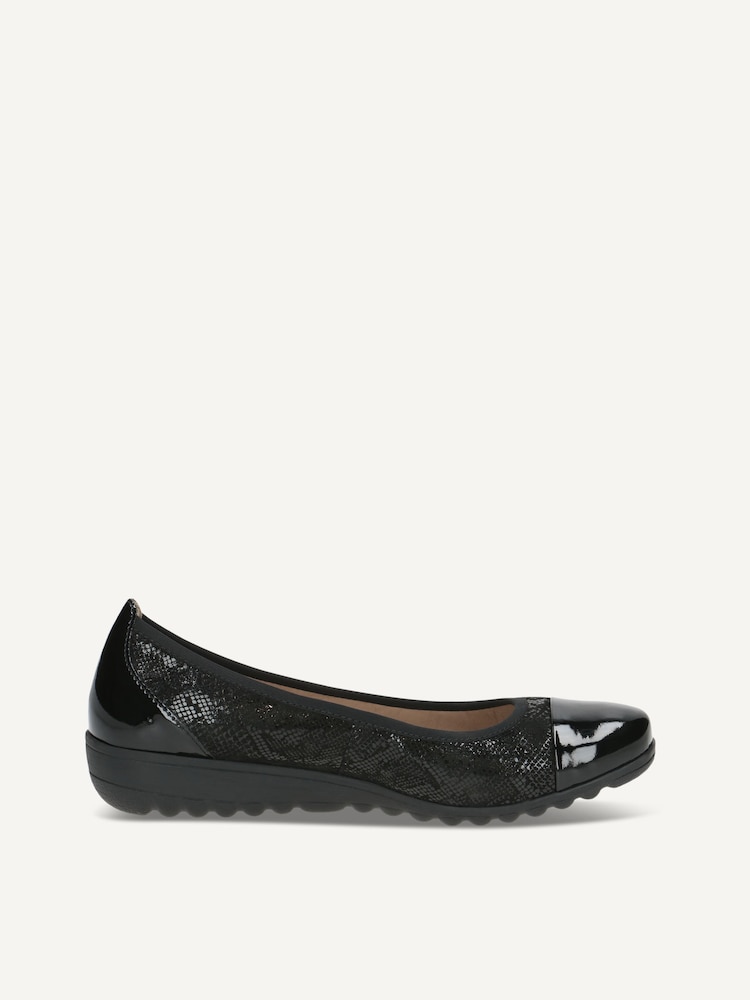 Caprice, Ballerine en cuir - noir BLACK COMB, image 3 sur 5