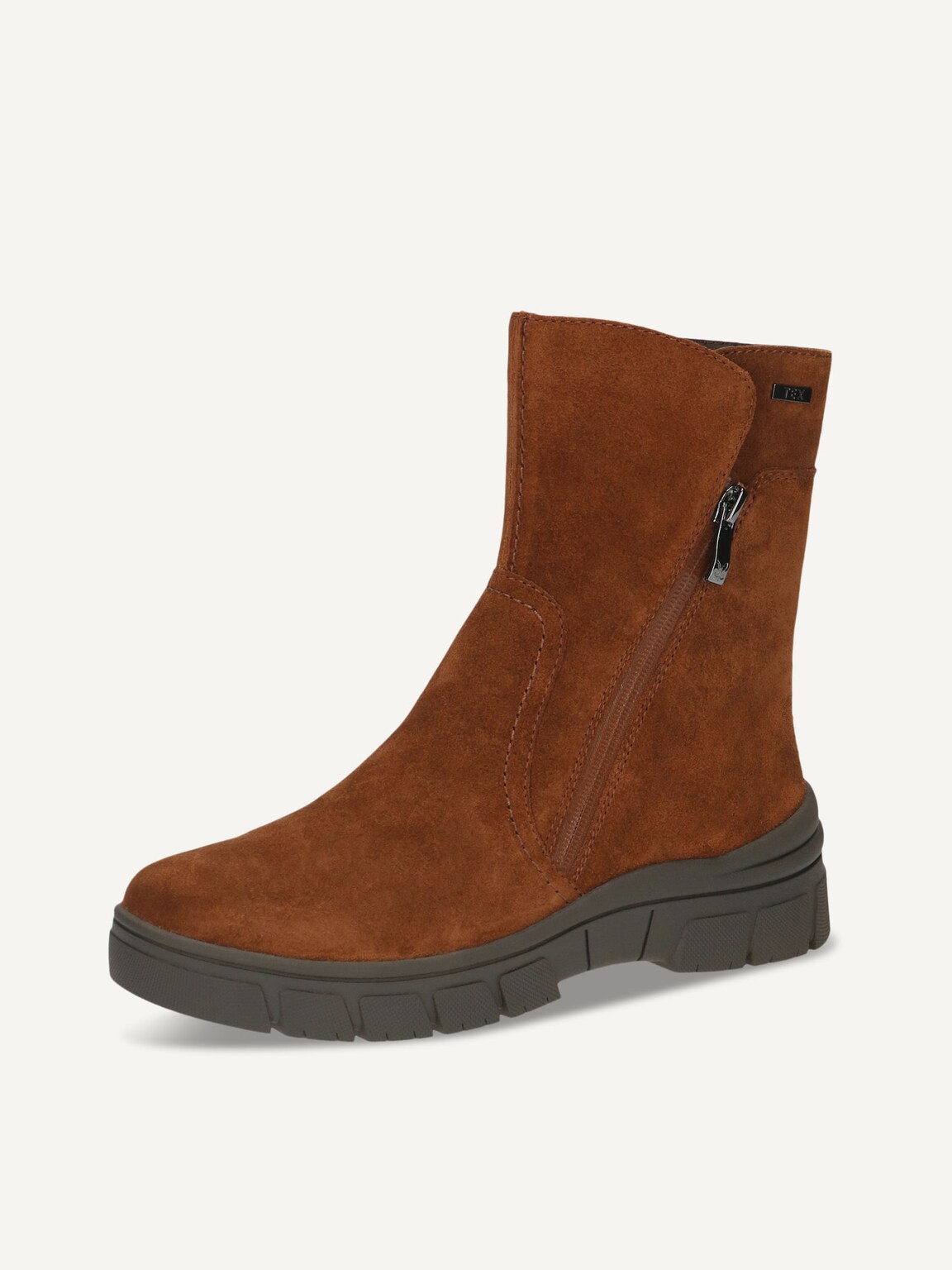 Caprice, Leather Bootie - brown warm lining NUT SUEDE, image 1 of 5