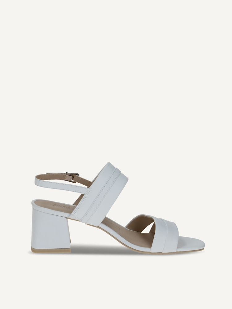 Caprice, Sandale à talon en cuir - blanc WHITE NAPPA, image 4 sur 6