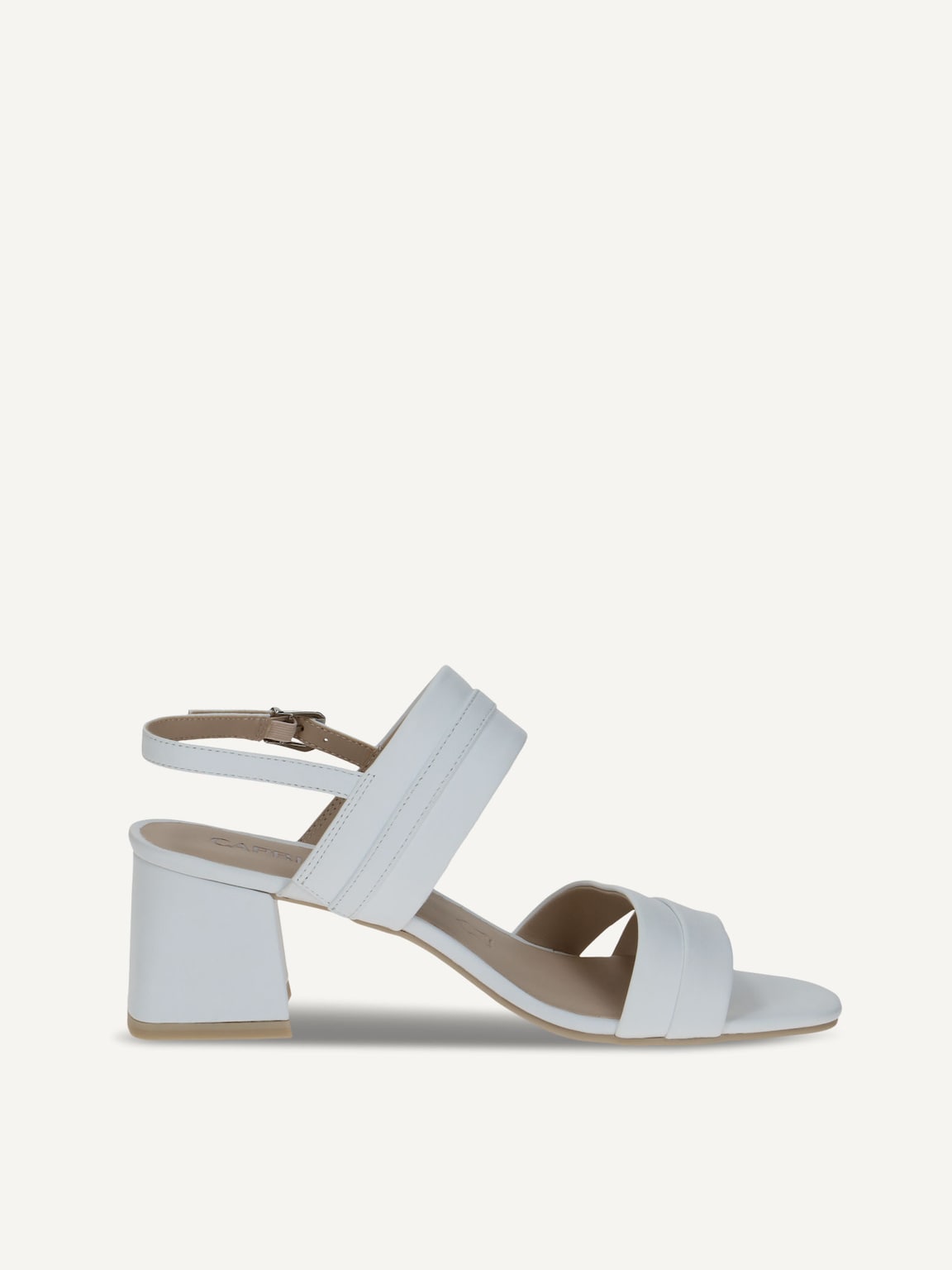 Caprice, Leather Heeled sandal - white WHITE NAPPA, image 4 of 6