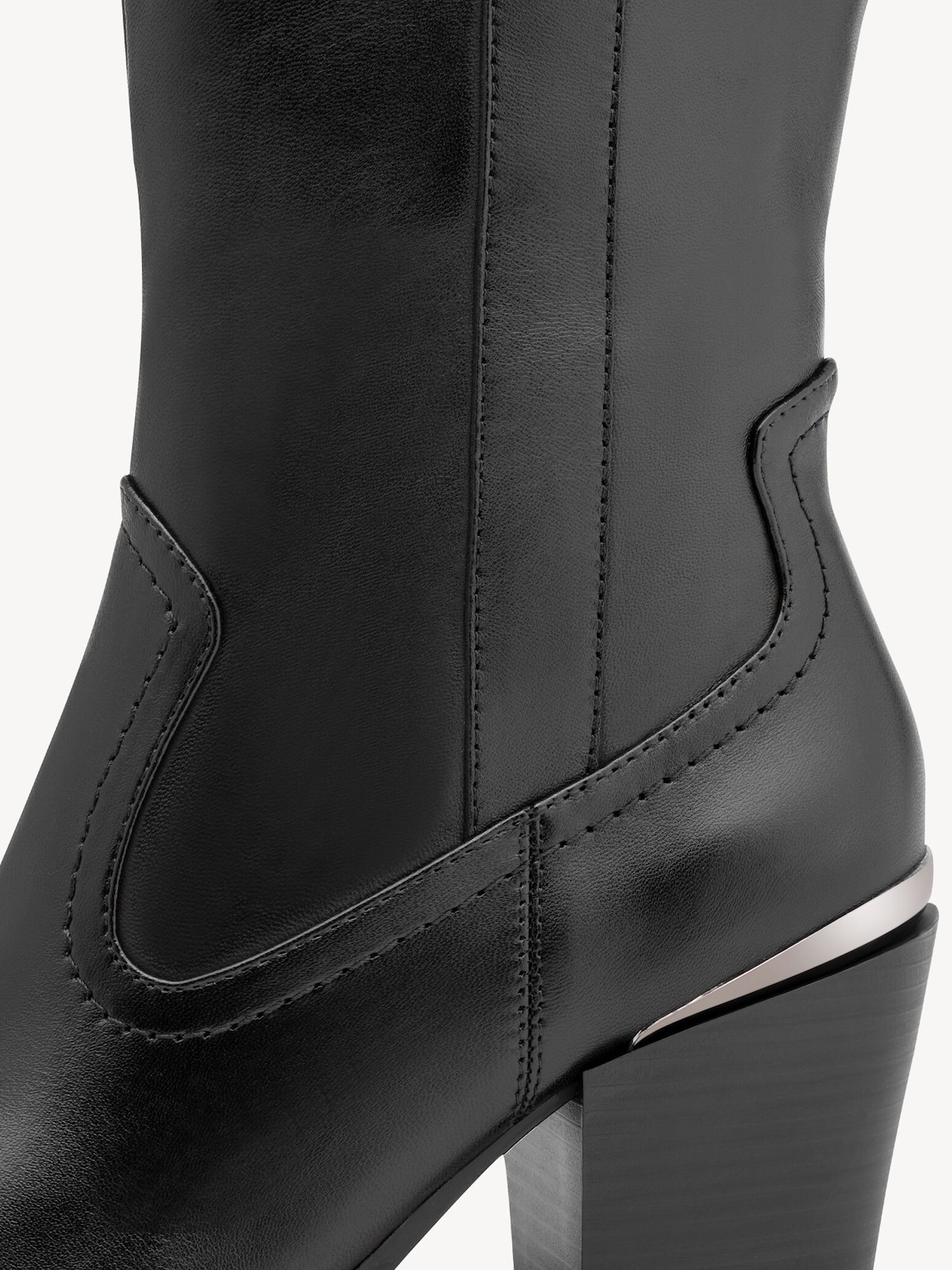 Marco Tozzi, Leather Bootie - black, BLACK NAPPA, Image 6 of 7