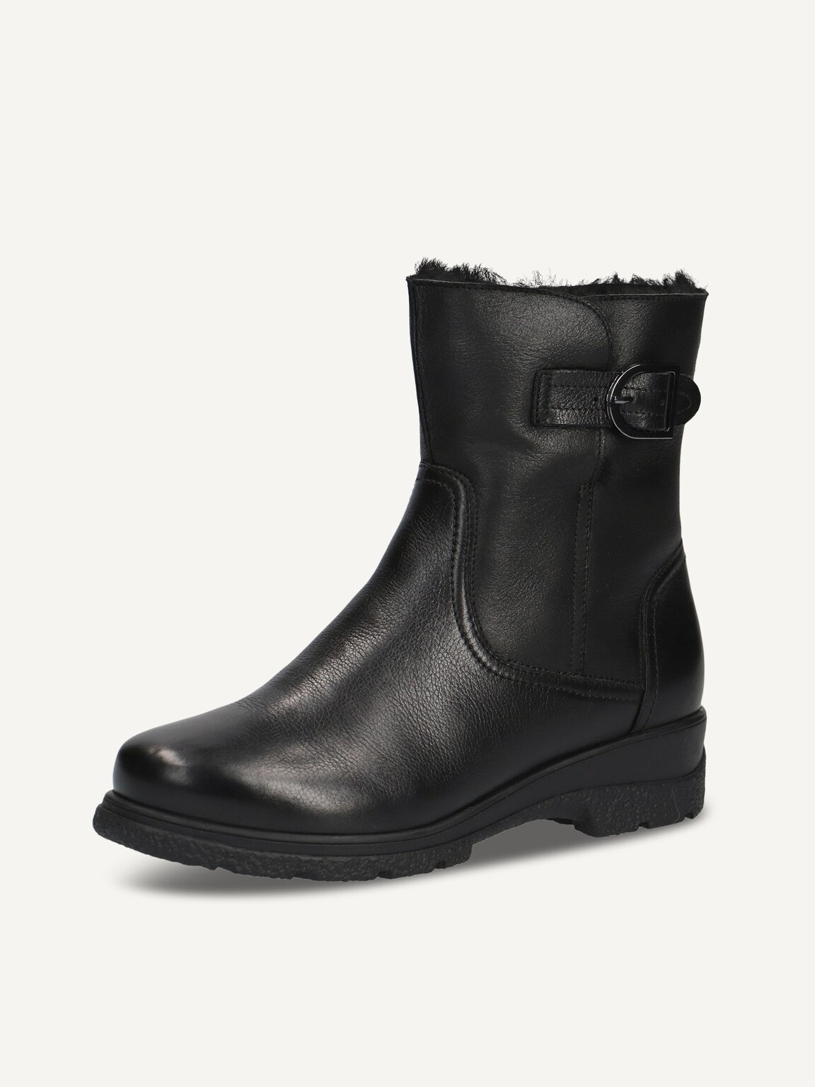 Caprice, Leather Bootie - black warm lining BLACK NAPPA, image 1 of 5